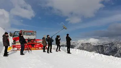 Per Pistengerät ließ sich das japanische Filmteam auch die Schönheit der Bergwelt im Ausseerland zeigen