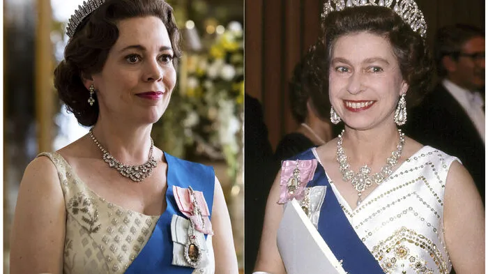 Oscarpreisträgerin ("The Favourite") Olivia Colman verkörpert nun erstmals Queen Elizabeth II., die hier in einem Bild aus dem Jahr 1973 zu sehen ist