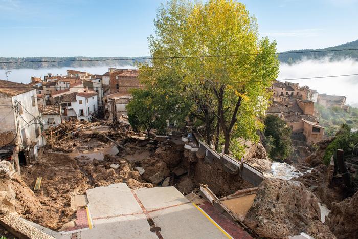 Massive, niederschlagsbedingte Verwüstungen in Letur, südwestlich von Valencia