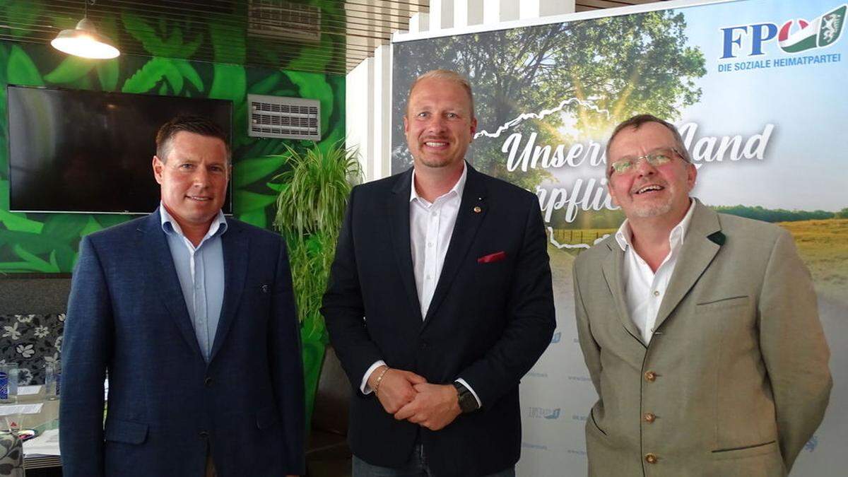 Michael Tschermoneg, Markus Leinfellner und Bernhard Rößl luden zum Gespräch