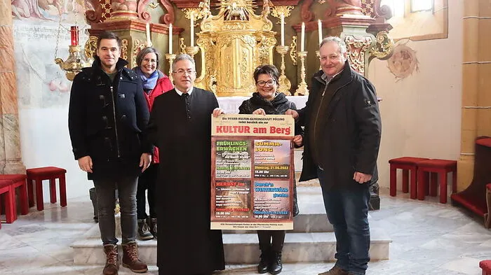 Edgar Unterkirchner, Sigrun Karner, Pater Gerfried Sitar, Margit Obrietan und Josef Raß (von links)