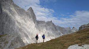 Der Torstein, hoch über dem Raucheck, ist mit 2948 Metern der zweithöchste Berg im Dachsteingebirge