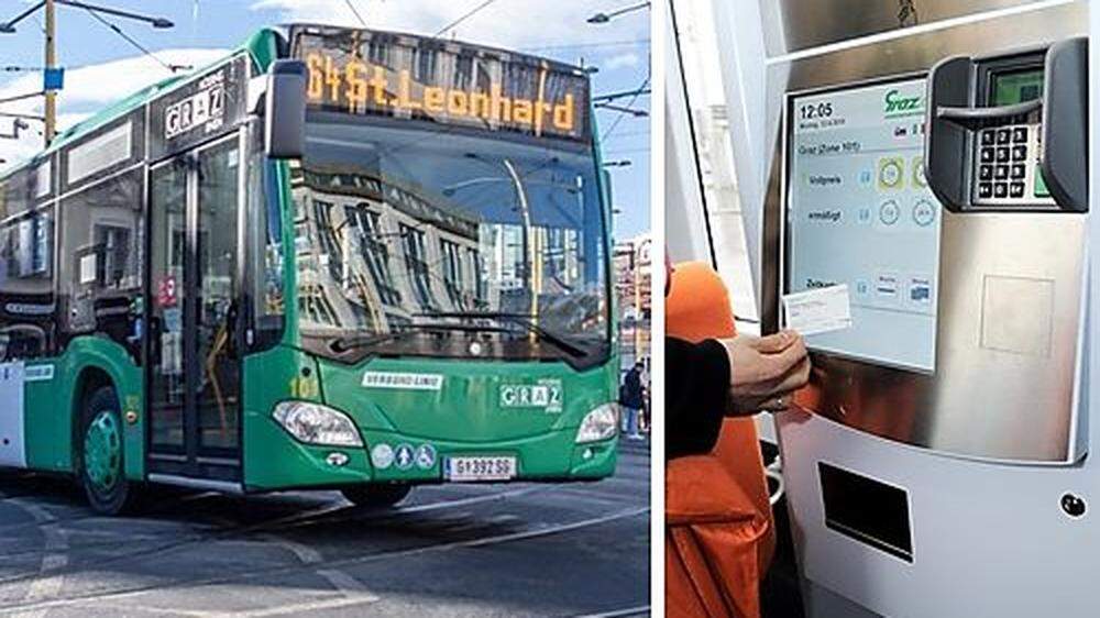 Tickets aus dem Automaten: Seit 2010 schon in Grazer Trams, ab Ende 2022 auch in Bussen - dann aber ohne Bargeldfunktion