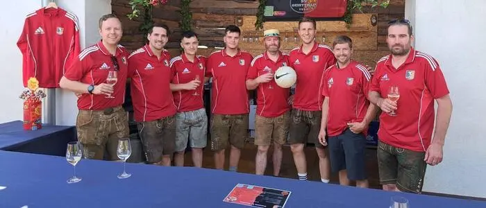 Auch die Mitglieder des SV Geistthal waren beim Dorfkirtag mit einem Stand vertreten