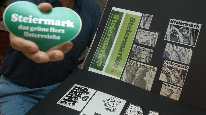 Der Künstler Helmut Gross entwarf 1972 das grüne Steiermark-Herz