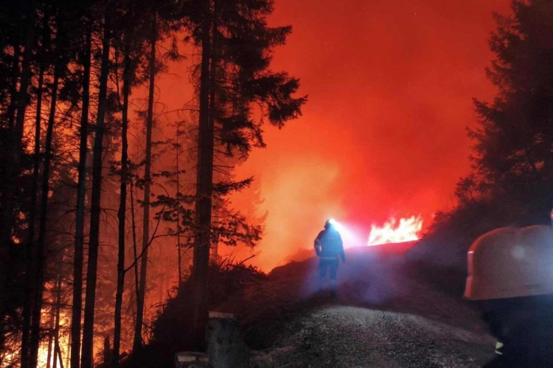 Waldbrand im Lesachtal hat sich noch weiter ausgebreitet