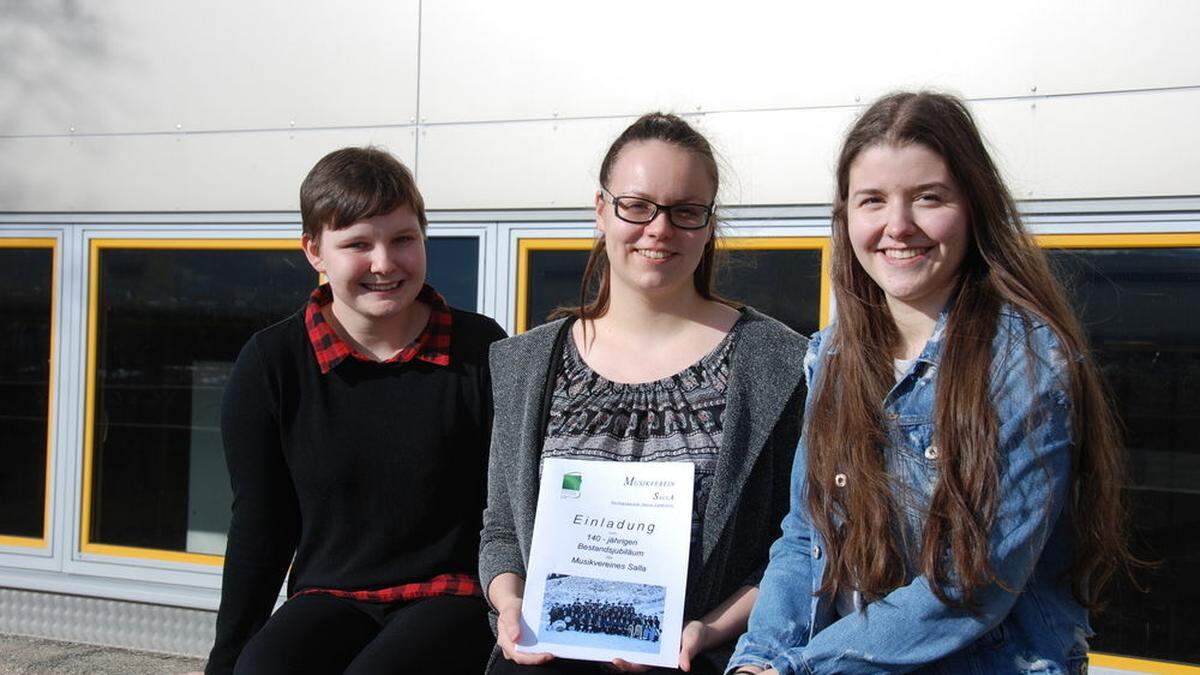 Tamara Vötsch, Sarah Leitner und Silvia Schilling von der HLW 