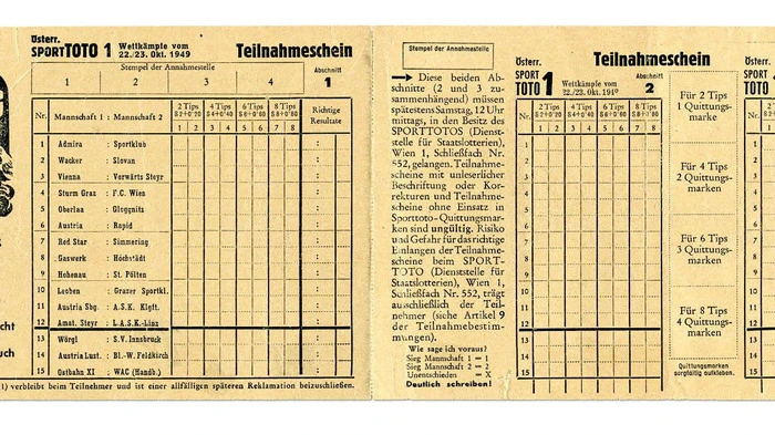 Beschluss des Sporttoto-Gesetzes zur Einführung von Toto in Österreich