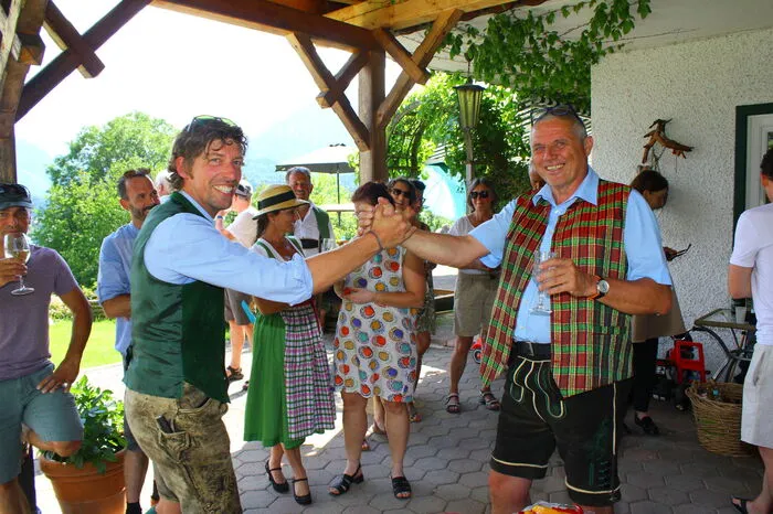 Spitzenkandidat Martin Dämon (rechts) und Thomas Schmiedbauer sind ebenfalls im Gemeinderat vertreten