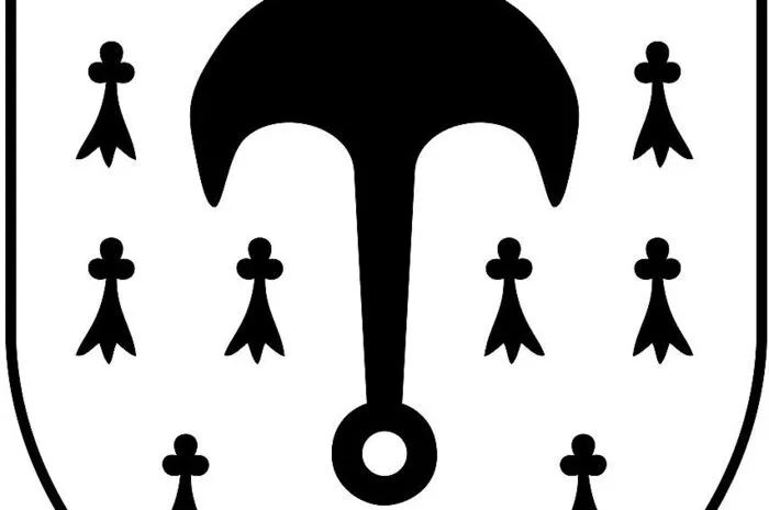 In Hermelin eine schwarze Wurfbarte - das Gemeindewappen von Gutenberg-Stenzengreith.