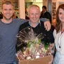 Vize-Chef Christian Urbanz, Ex-Obmann Manfred Macher und Stefanie Obersteiner, die neue Obfrau (von links)