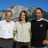 Joe Bachler, Preisträgerin Babsi Zangerl und der Free Solo-Künstler Alexander Huber