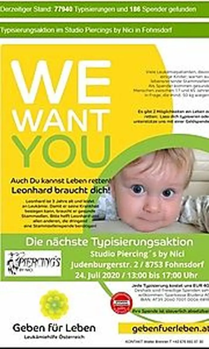 Typisierungsaktion in Fohnsdorf