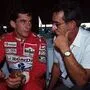 Ayrton Senna mit seinem Vater im Jahr 1990