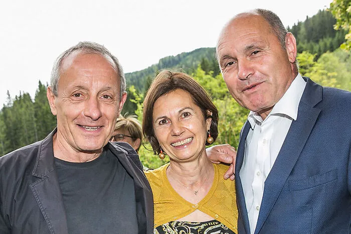 Pilz mit seiner Ehefrau Gudrun und Innenminister Sobotka. Gudrun Pilz ist als Unternehmensberaterin in Wien tätig