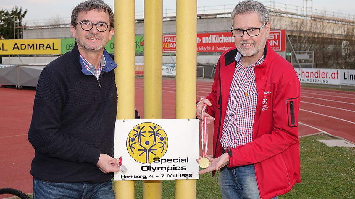 Reinhard Sandbichler und Harald Kappler holten im Jahr 1989 die Special Olympics nach Hartberg