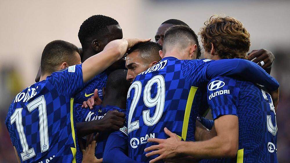Chelsea bejubelt den Sieg im UEFA-Supercup