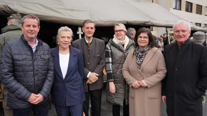 Bürgermeister Thomas Schäfauer (Seeboden), Vizebürgermeisterin Angelika Hinteregger (Spittal), Bezirkshauptmann Klaus Brandner, Stadträtin Almut Smoliner (Spittal), Bürgermeisterin Marika Lagger-Pöllinger (Lendorf) und Bundesrat Günter Novak (Mallnitz)