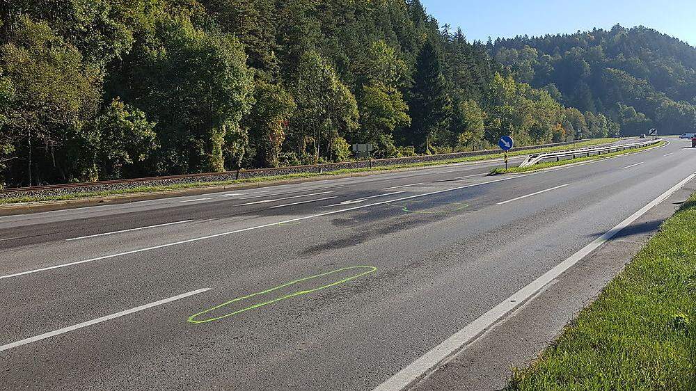 Auf der B70 zwischen Rosental und Köflach ereignete sich der Unfall