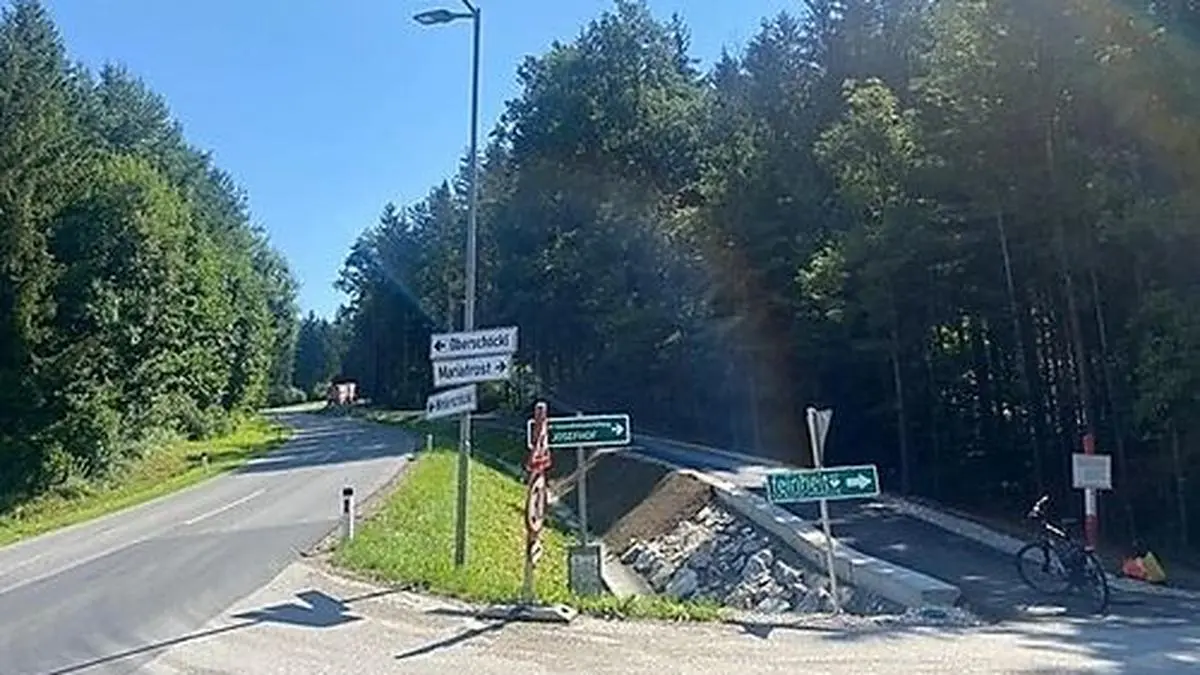 Der neue Radweg bei Weinitzen