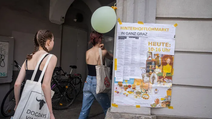 Die zweite Ausgabe des Hinterhof- und Gartenflohmarkts in Graz stand am Samstag (11. Juni) auf dem Programm