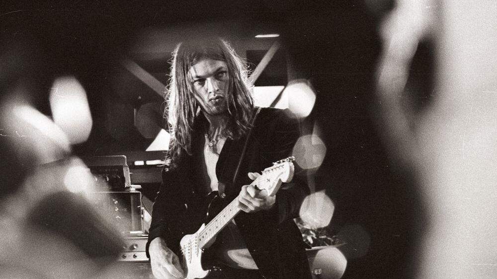 David Gilmour von Pink Floyd beim Soundcheck in Ossiach