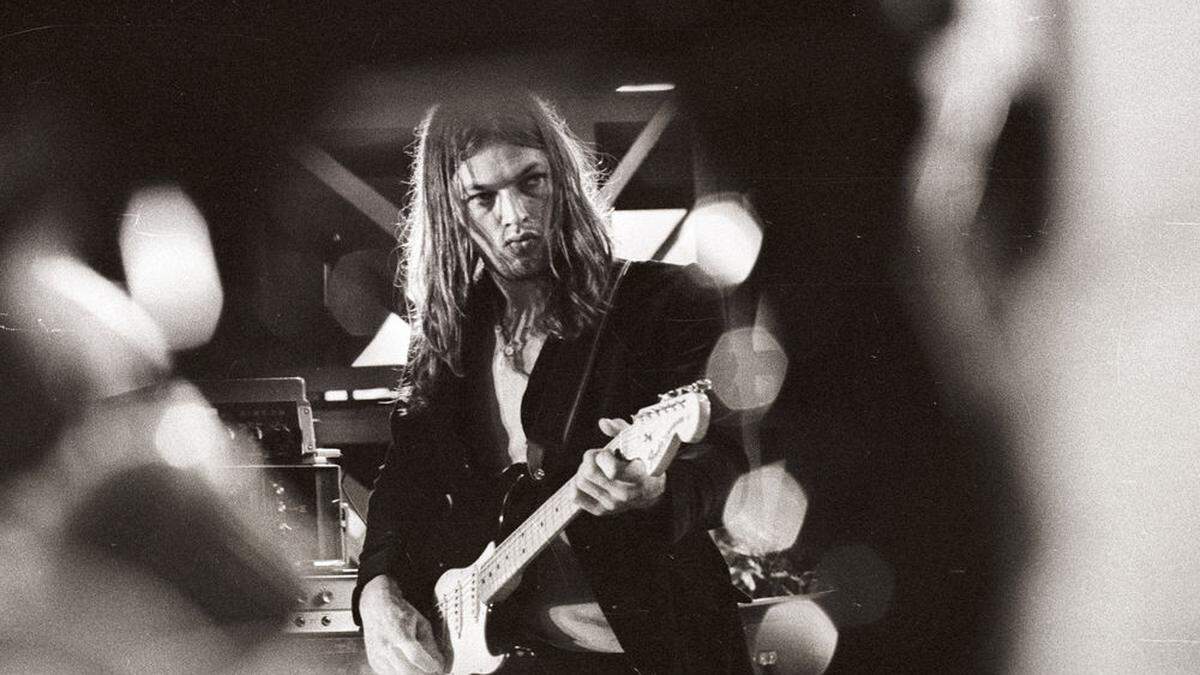 David Gilmour von Pink Floyd beim Soundcheck in Ossiach
