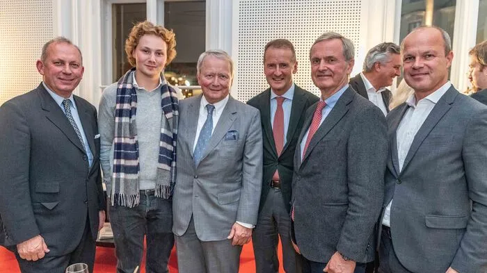 Hochkarätige Gäste: Hans Peter Schützinger, Felix und Wolfgang Porsche, Herbert Diess, Hans Michel Piëch undStyria-Konzernchef Markus Mair (v. l.)