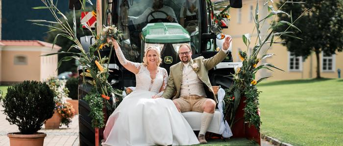 Glücklich ins Eheleben starteten Julia und Stefan Schnedl in Seckau