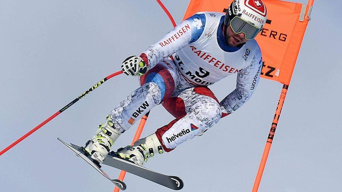 Beat Feuz beim 1. Abfahrtstraining in St. Moritz