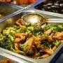 Chicken and Broccoli Buffet, Chinese food buffet self service lunch or dinner