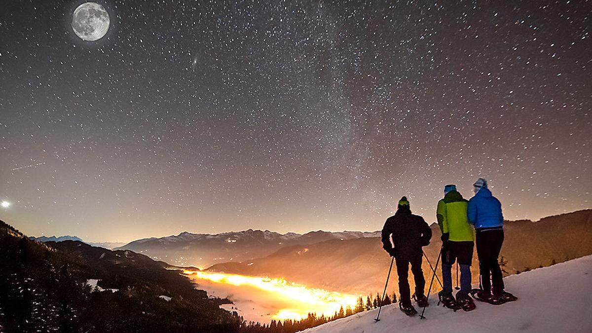 Blick von der Naggler Alm auf den Weißensee