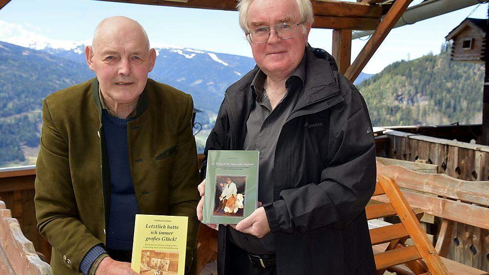Gebhard Leitner (links) mit Verleger Wolfgang Hager 