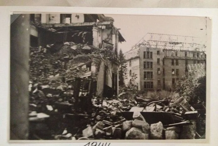Das Hotel wurde im Zweiten Weltkrieg zerbombt