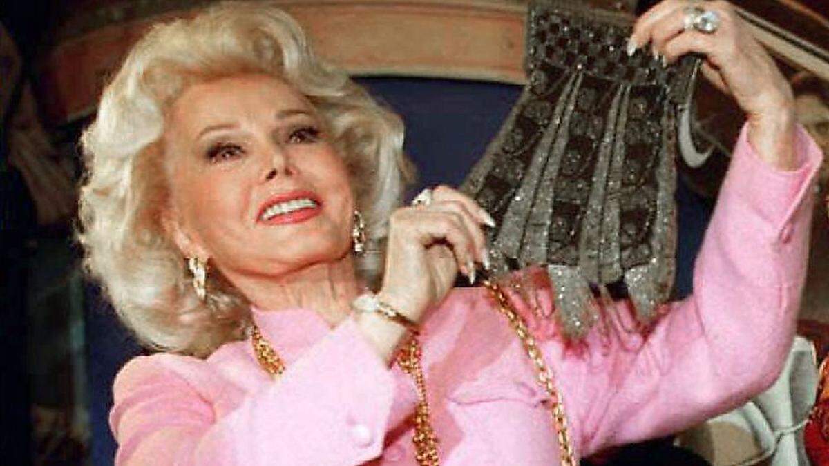 Zsa Zsa Gabor auf einer Aufnahme von 1996