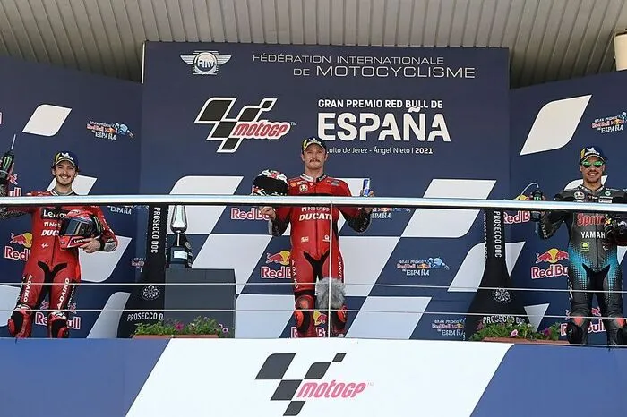  Jack Miller (AUS) Francesco Bagnaia (ITA) Franco Morbidelli (ITA)  Hier kommen Sie zum Rennbericht!