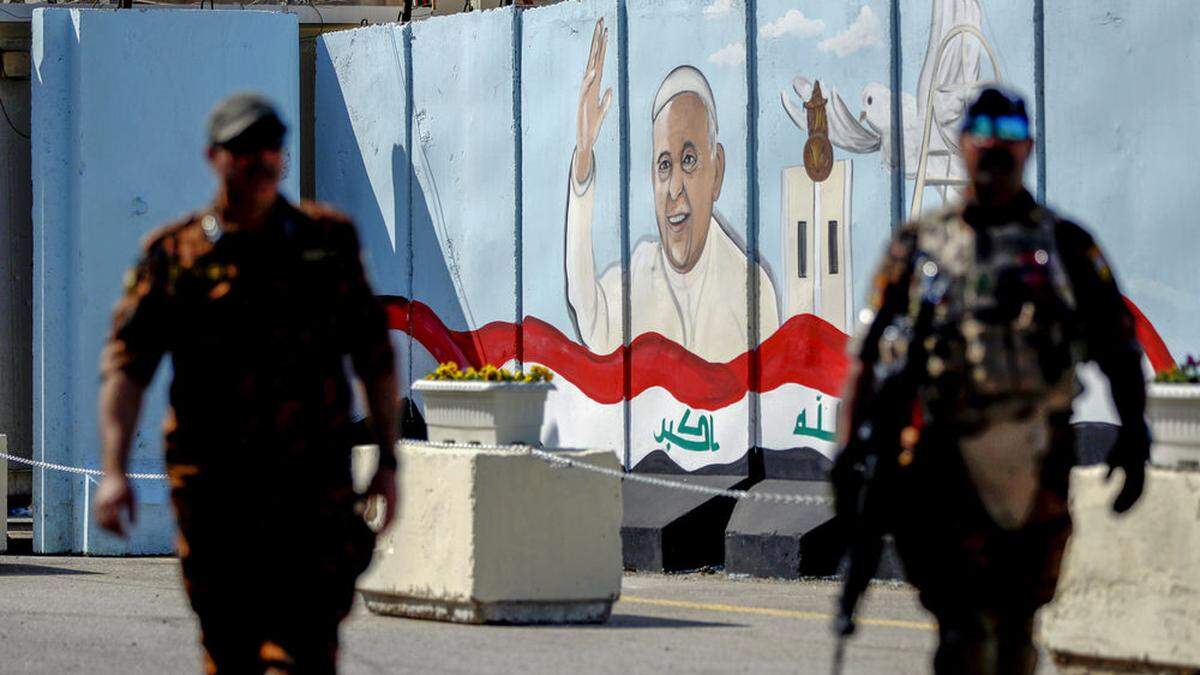 Ein Großaufgebot an Security soll den Papst im Irak beschützen 
