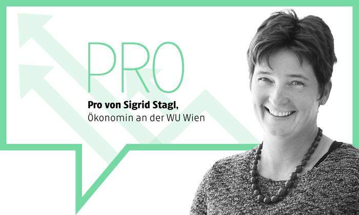Sigrid Stagl, geboren 1968, erlangte 1999 am Rensselaer Polytechnic Institute in New York als weltweit erste Person das Doktorat in Ökologischer Ökonomie. 2008 wurde sie Professorin an der WU Wien, 2014 gründete sie dort das Institute for Ecological Econo