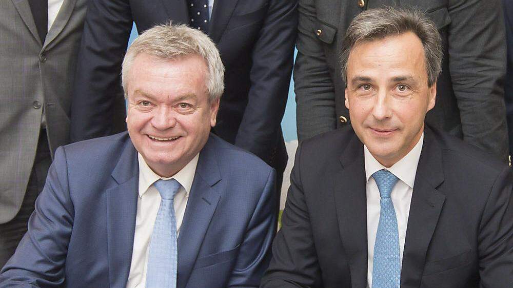 Umwelt- und Verkehrslandesrat Anton Lang (SPÖ) mit dem Grazer Bürgermeister Siegfried Nagl (ÖVP)