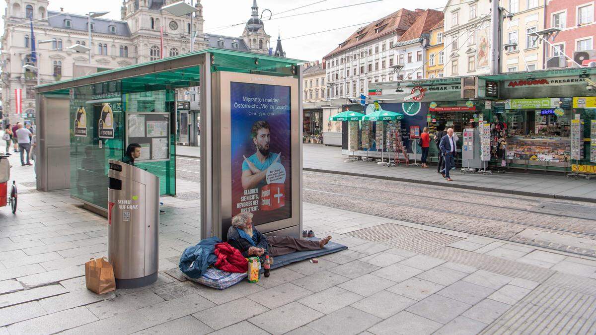 Nicht jeder Obdachlose in Graz nimmt auch Hilfe an