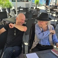 Valentin Hauser und Peter Handke 2024 in Völkermarkt