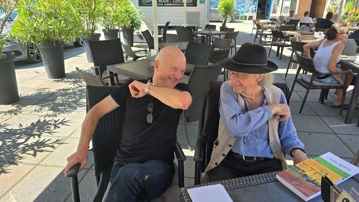Valentin Hauser und Peter Handke 2024 in Völkermarkt