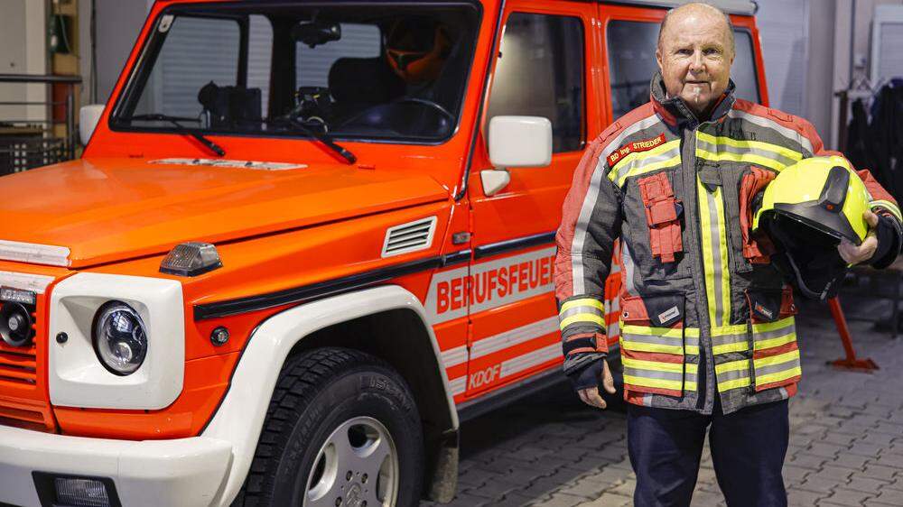 Gottfried Strieder, Branddirektor der Berufsfeuerwehr Klagenfurt, geht in Pension.