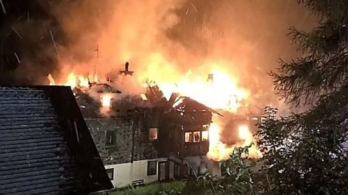Das ehemalige Gasthaus brannte komplett aus