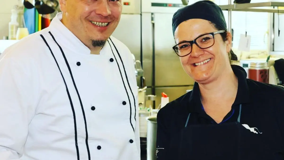 Ewald und Heike Zarfl im Gasthaus Schlosstoni in Pichling bei Stainz 