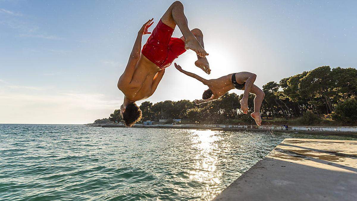 Am Strand in Pula, Istrien