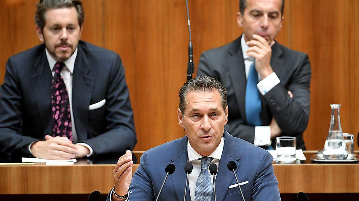 Strache während seiner Rede