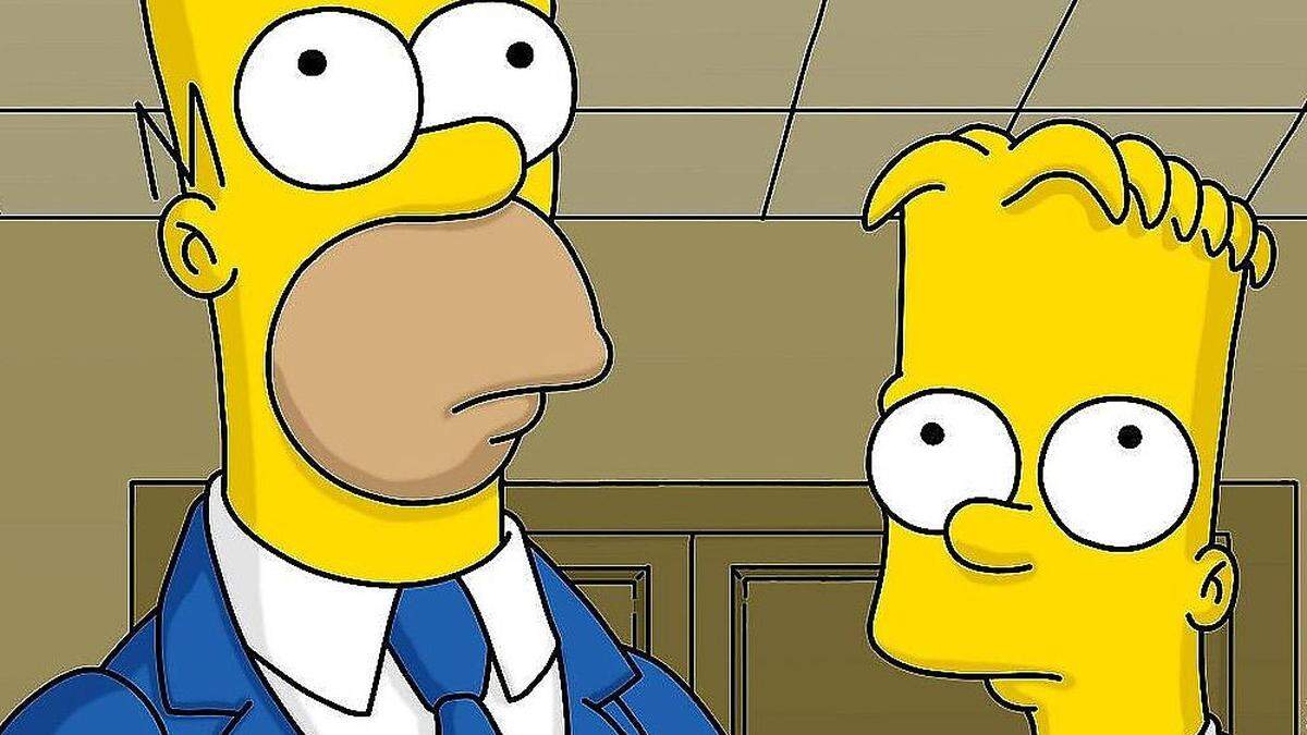 Die Macher der TV-Serie haben Homer und seine Familie mit ukrainischen Flaggen gezeigt