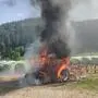 In Edelschrott geriet am Donnerstag ein Traktor in Brand