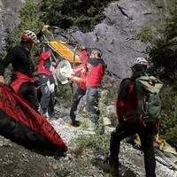 Die Bergrettung bei ihrem Einsatz im Februar